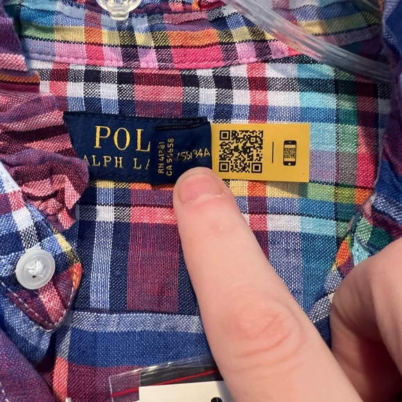 Polo by Ralph Lauren Linen Ruffle Trimmed Blouse - Picture 7 of 11